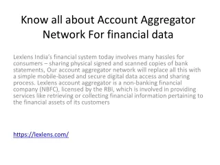know all about account aggregator network for financial data