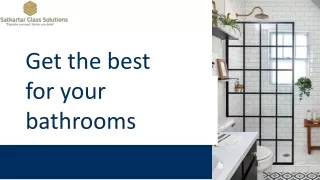 get the best for your bathrooms