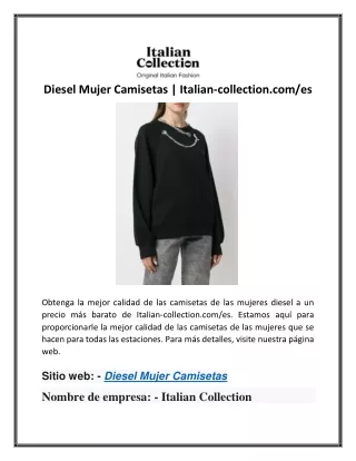 Diesel Mujer Camisetas | Italian-collection.com/es