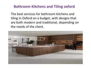 Bathroom Kitchens and Tiling oxford