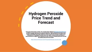 hydrogen peroxide price trend and forecast