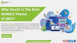 why hostx is the best whmcs theme of 2021