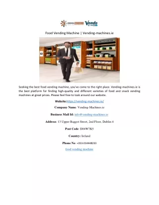 food vending machine vending machines ie
