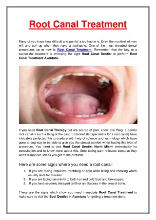 root canal treatment