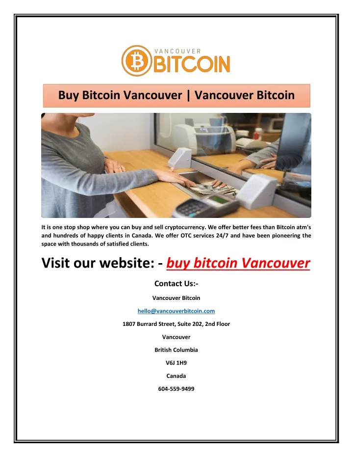 buy bitcoin vancouver vancouver bitcoin