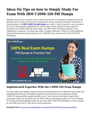 Sustainable C2090-320 Dumps Pdf For Wonderful End result