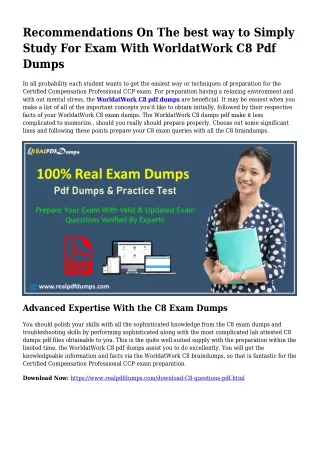 Polish Your Skills Together with the Enable Of C8 Pdf Dumps