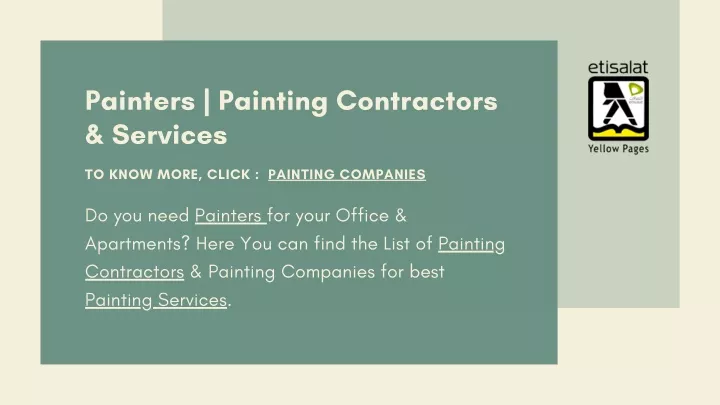 painters painting contractors services