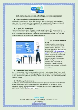 sms marketing has several advantages for your