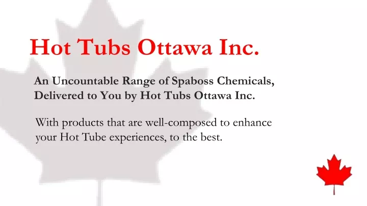 hot tubs ottawa inc