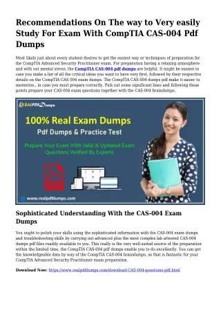 CAS-004 PDF Dumps To Take care of Preparing Problems