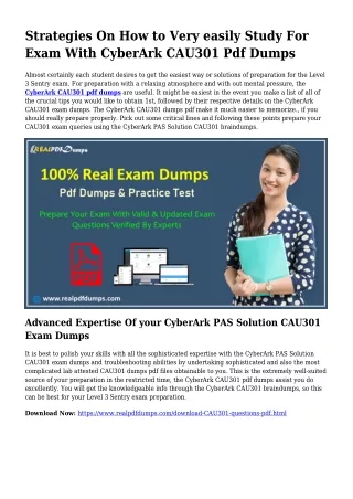 Sustainable CAU301 Dumps Pdf For Amazing Consequence