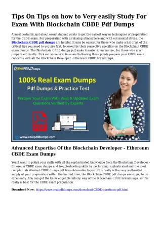 Viable Your Preparing Through CBDE Pdf Dumps