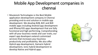 mobile apps development company in chennai