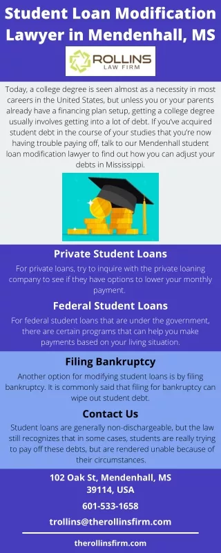 Student Loan Modification Lawyer in Mendenhall, MS