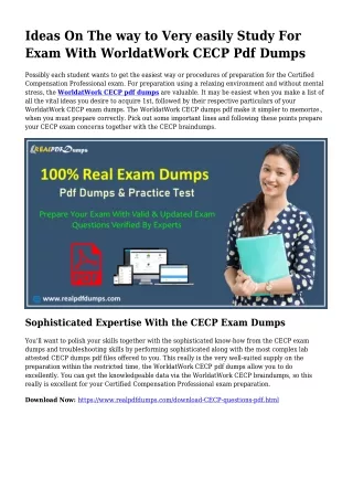 CECP PDF Dumps To Resolve Preparation Issues
