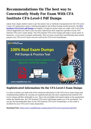 Practical Your Planning Via CFA-Level-I Pdf Dumps