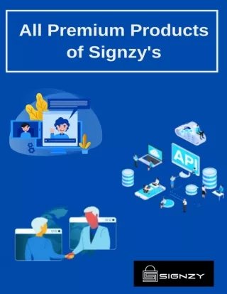 All Premium Products of Signzy's