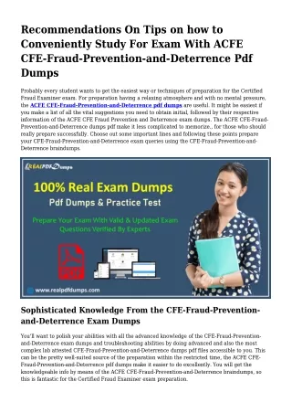 Viable Your Preparing By CFE-Fraud-Prevention-and-Deterrence Pdf Dumps