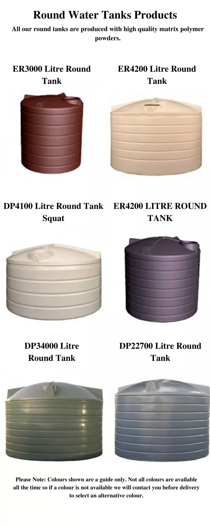 round water tanks products all our round tanks