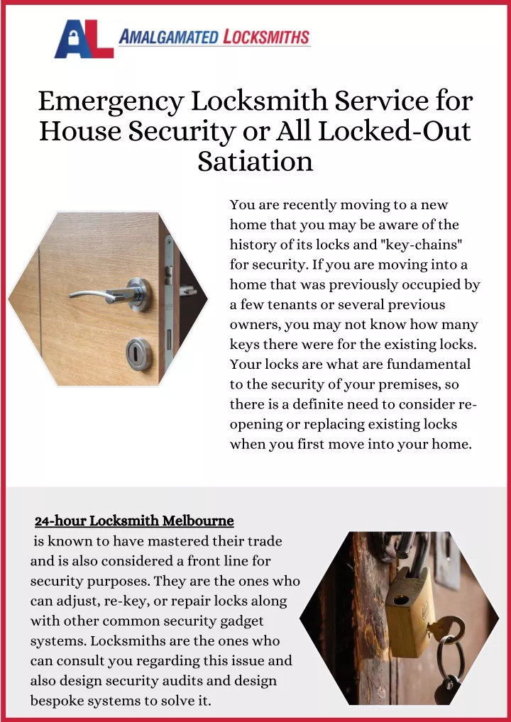 emergency locksmith service for house security