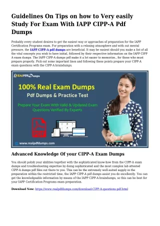 CIPP-A PDF Dumps To Solve Preparation Issues