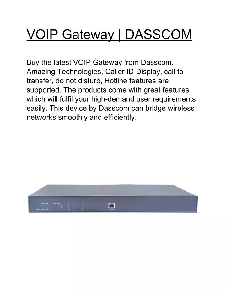 voip gateway dasscom