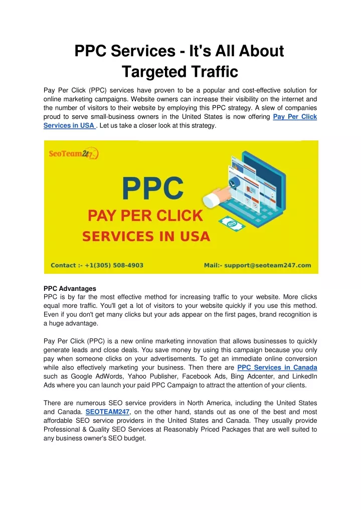 ppc services it s all about targeted traffic