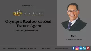 All About Olympia Realtor, and Various Types of Real Estate Investors!
