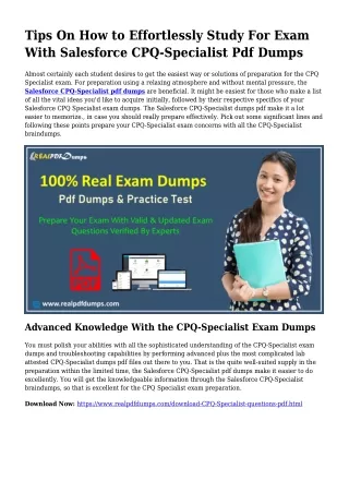 CPQ-Specialist PDF Dumps To Resolve Preparing Problems