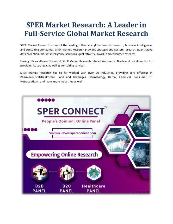 sper market research a leader in full service