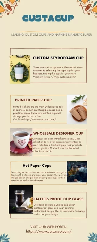 Wholesale Cups & Napkins Manufacturer |Custacup