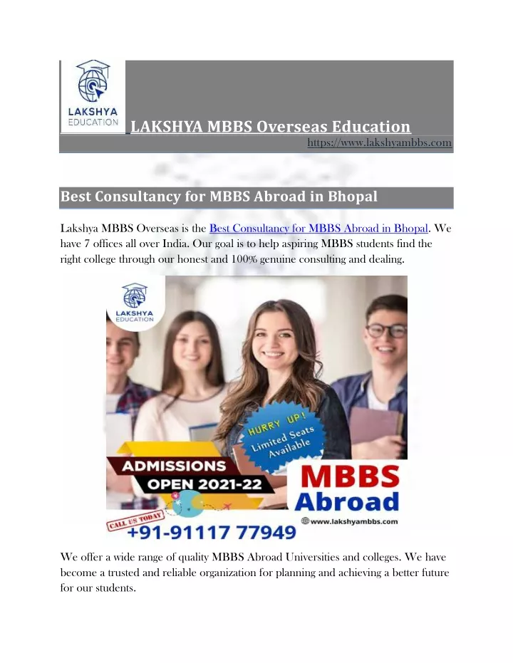 lakshya mbbs overseas education