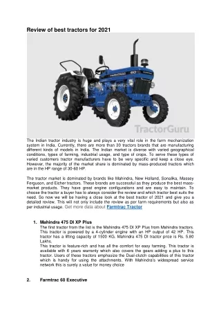 best tractor review___