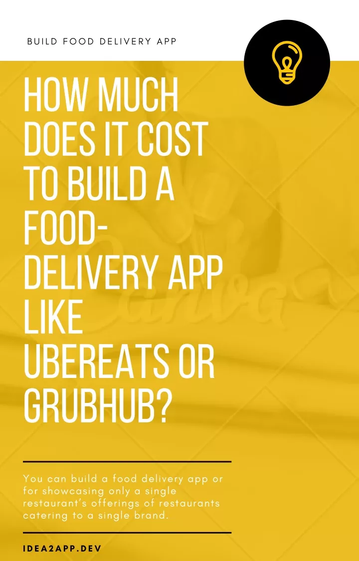 build food delivery app