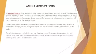The Truth About Spinal Cord Tumors Symptoms,Treatments, Prevention of spinal cord tumor