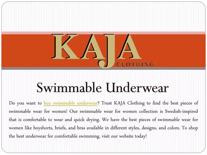 swimmable underwear
