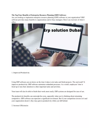 the top four benefits of enterprise resource