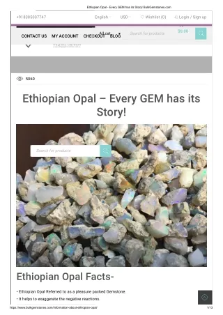 Ethiopian Opal - Every GEM has its Story! BulkGemstones.com