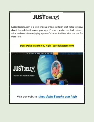 Does Delta 8 Make You High | Justdeltastore.com