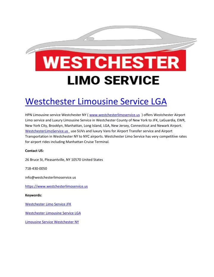 westchester limousine service lga