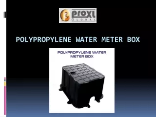 Polypropylene Water Meter Box