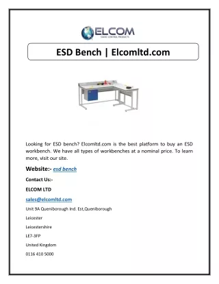 esd bench elcomltd com