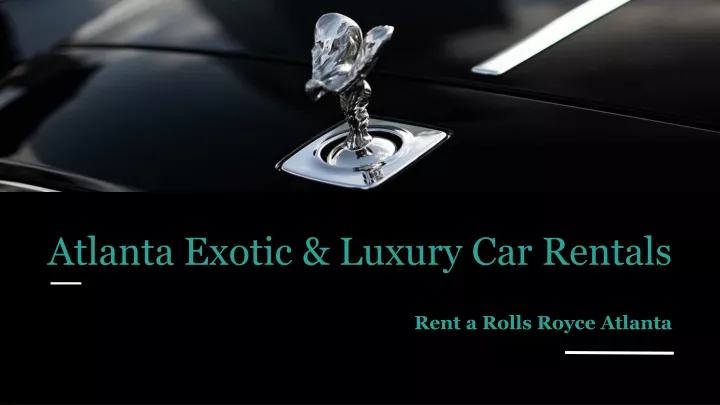 atlanta exotic luxury car rentals