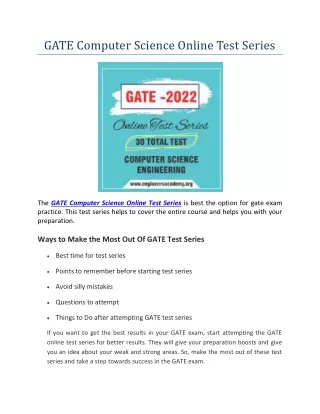 gate computer science online test series