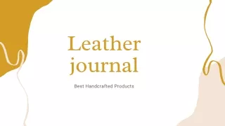 Buy Leather Journals from Classy Leather Bags
