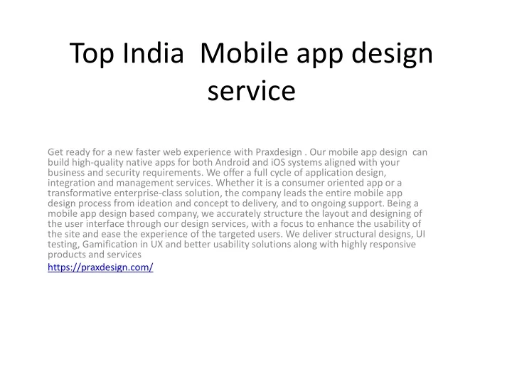 top india mobile app design service