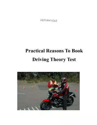 Practical Reasons To Book Driving Theory Test!