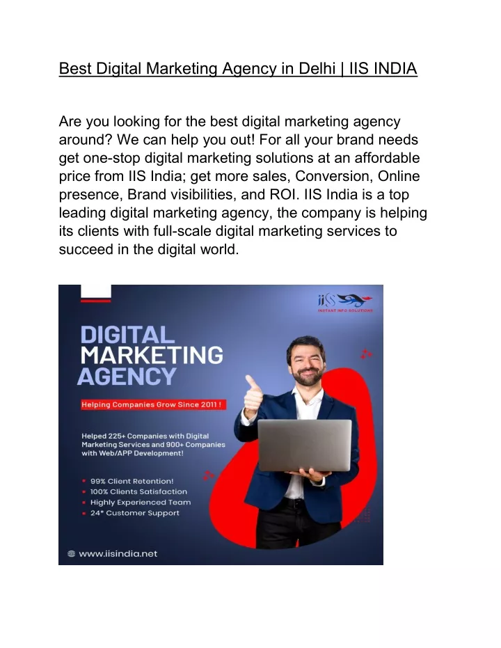 best digital marketing agency in delhi iis india