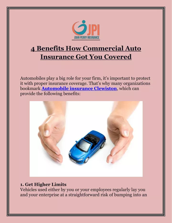 4 benefits how commercial auto insurance